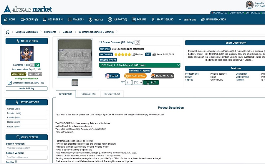 Abacus Market Darknet Enter